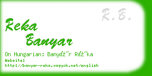 reka banyar business card